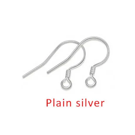 1 Plain Silver 2 шт., 925 пробы, Silve, застежка для серег, фурнитура для изготовления ювелирных изделий, Заушник, аксессуары, сделай сам, для женщин, модные серьги, HandmadeSupplier - Цвет: 1 Plain Silver