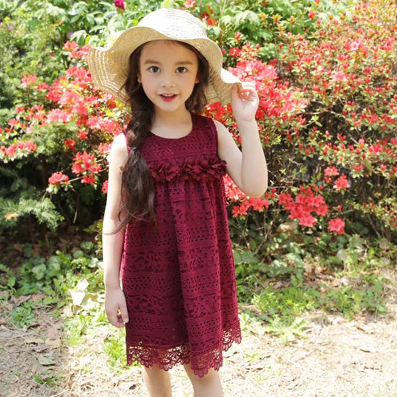 Summer Girls Dresses Cotton Beach Dress Toddler Kids Princess For Bow Children's Costume 2-10Yrs | Детская одежда и обувь