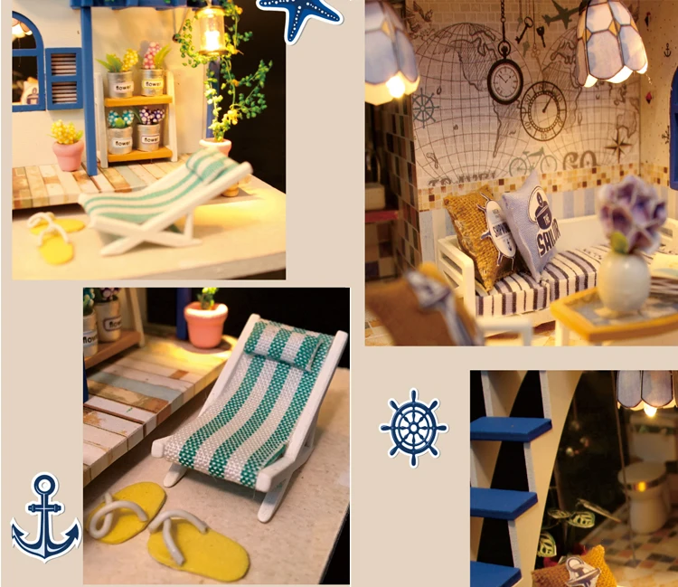 Cutebee кукольный дом мебель миниатюрный кукольный домик DIY миниатюрный дом комната коробка театр игрушки для детей наклейки DIY кукольный домик K