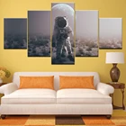 Модульный плакат, 5 панелей, луна, космос, фоторамка, Картина на холсте, картина для гостиной, домашний декор