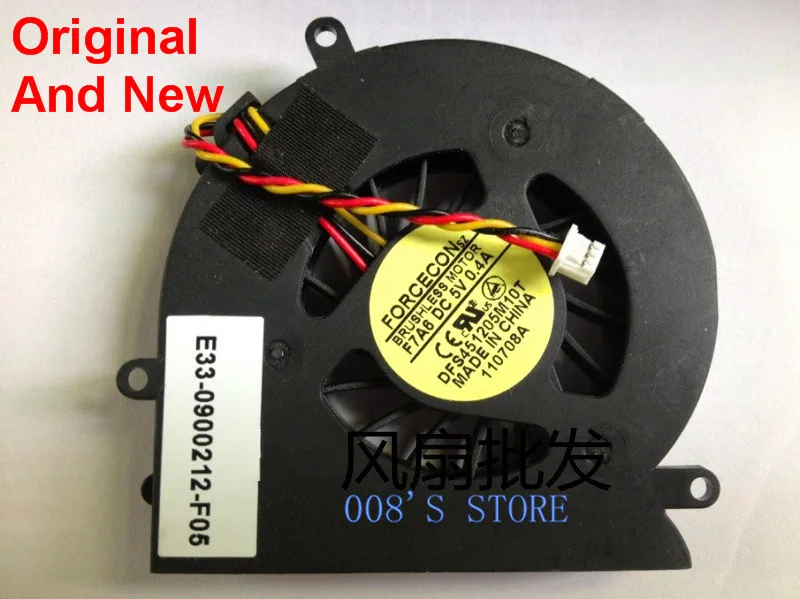 

New Notebook CPU Cooler Fan For MSI PR200 Radiator DFS451205M10T F7A6 E33-0900212-F05 DC 5V 0.4A