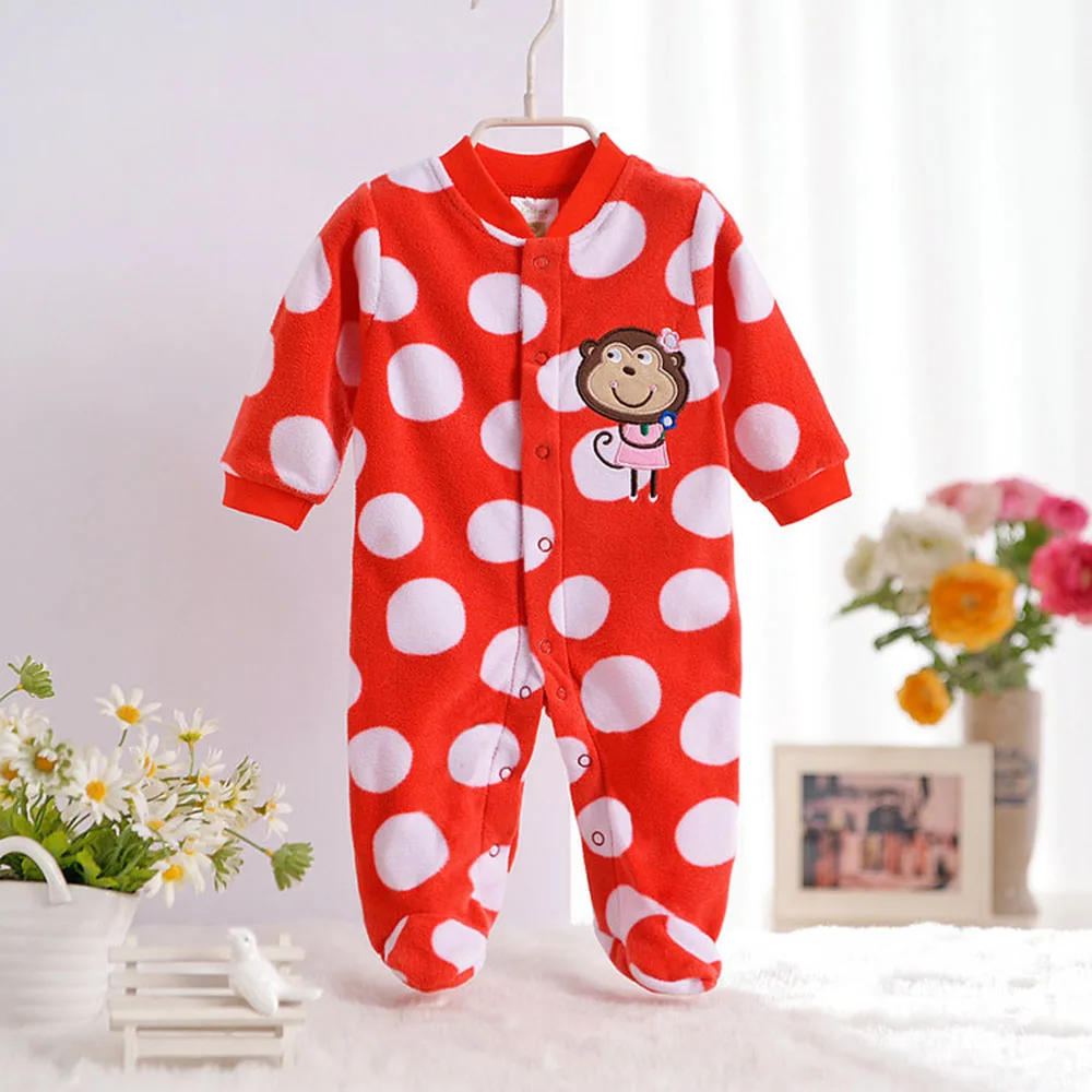 Осень весна 2016 Детская флисовая Пижама комбинезон цельный с длинным рукавом