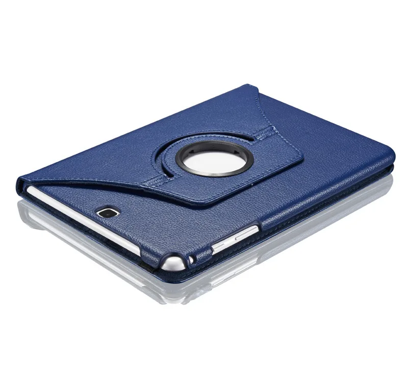 Синий Вращающийся на 360 чехол для samsung Galaxy Tab A, 8,0 дюймов(), SM-T350, T355, P350, P355, качественный флип-чехол из искусственной кожи с подставкой - Цвет: Синий