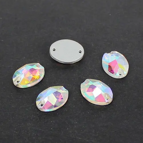 Стеклянные бусины 7x10 мм 10x14 11x16 13x18 17x24 хрустальные AB Flatback DIY Пришивные высокого