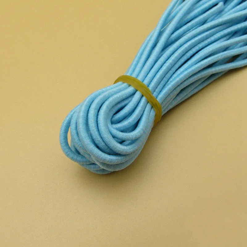 Lightblue 19 м x 2,5 мм экологически чистый круглый эластичный шнур мягкая эластичная веревка для одежды пояс для брюк Резиновая лента DIY аксессуары для одежды - Цвет: Lightblue