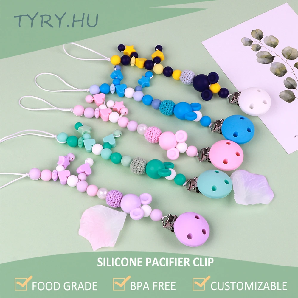 TYRY. HU DIY Детская силиконовая соска-пустышка с клипсой, цепочка для прорезывания зубов, игрушки, подарок для душа, BPA бесплатно, индивидуальное имя
