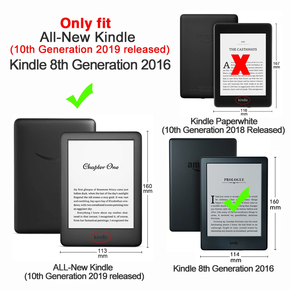 Умный чехол для Amazon новинка Kindle 2019 10 поколение искусственная кожа подставка Fundas