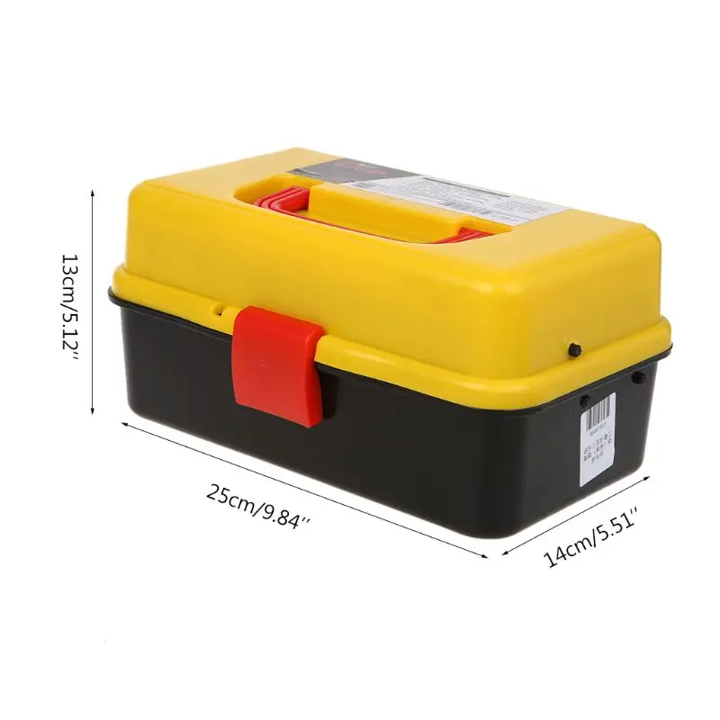 

3 Layer Folding Tool Storage Box Portable Hardware Toolbox Multifunction Car Repair Container Case