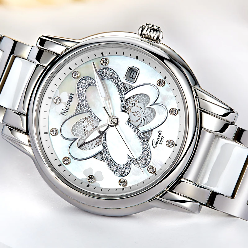 Женские кварцевые часы Nesun Switzerland с бриллиантом N9067 2|wristwatch brand|wristwatch womenwristwatches clock |