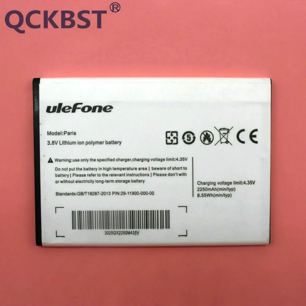 QCKBST Новый 2250mAh аккумулятор для Ulefone Париж X смарт запасные батареи мобильного