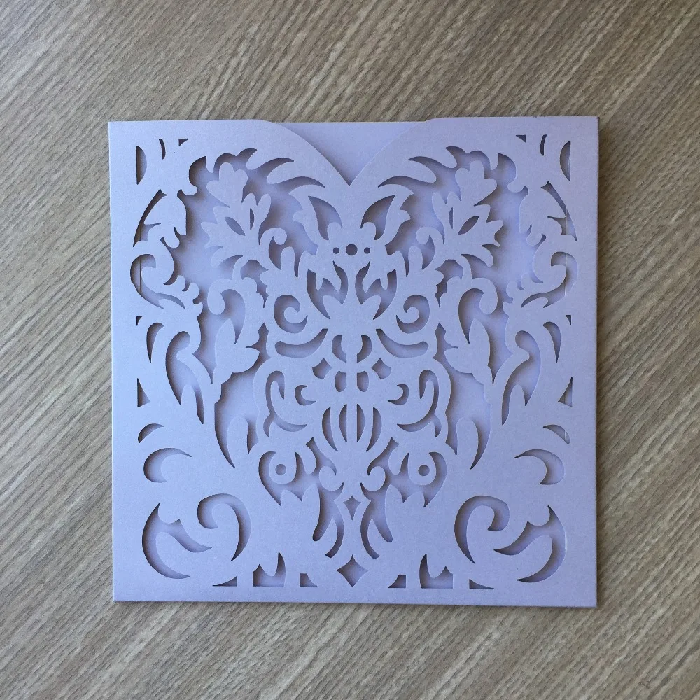 

40Pcs Garden Style Laser Cut Pearl paper Pocket Design Wedding Invitation Card& Customize Wedding Engagement Invitation Card