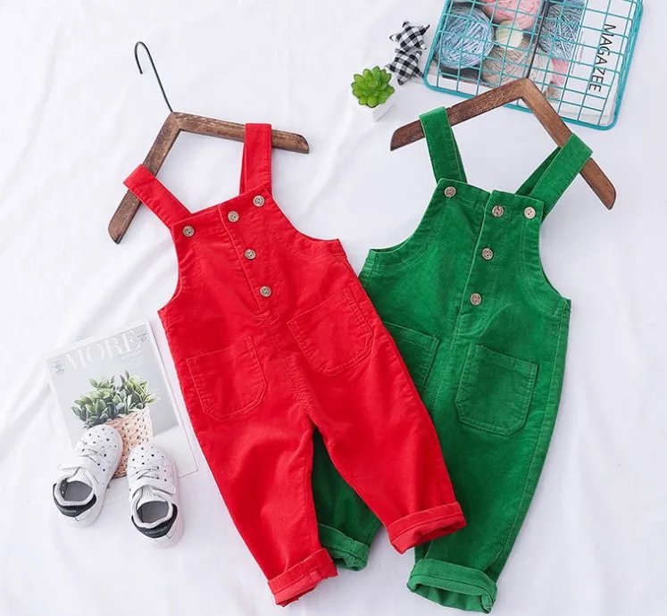 Вельветовый комбинезон для мальчиков и девочек 1 шт. на весну осень 75 95