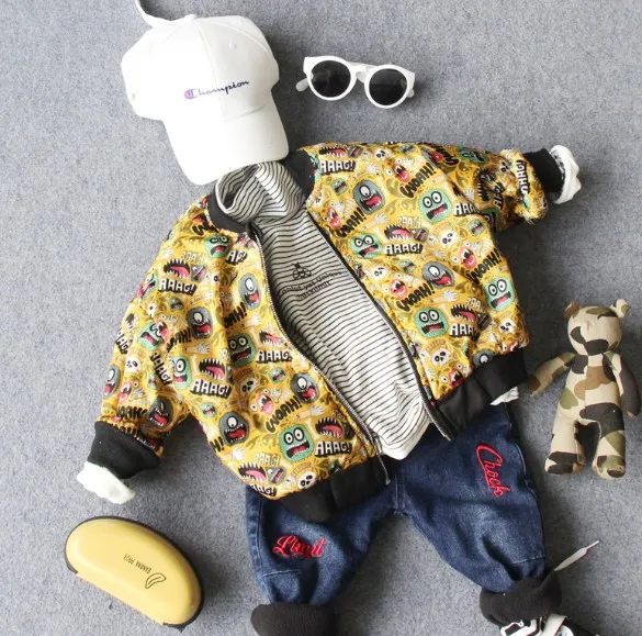 only jacket Только свободная теплая куртка 1 предмет, От 2 до 8 лет, новинка года, зимняя теплая куртка с хлопковой подкладкой и Бейсбольным воротником для мальчиков детское зимнее пальто - Цвет: only jacket