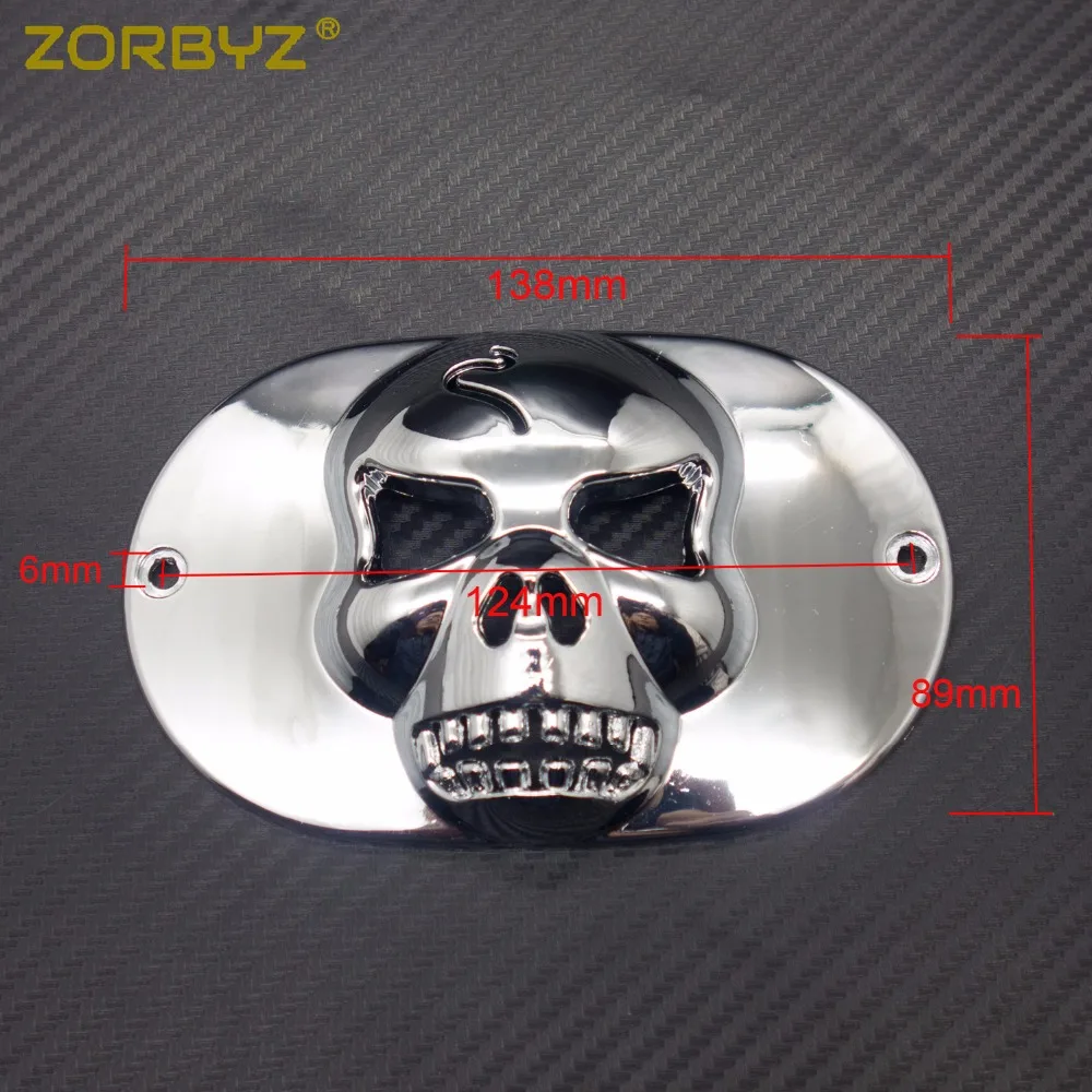 1 шт. хромированный светильник с черепом ZORBYZ маска для воротника Чехол Harley Touring