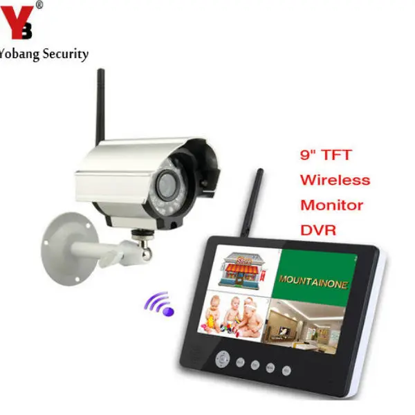 YobangSecurity 9 &quotдюймовый видеорегистратор 2 4 ГГц Беспроводная камера Аудио Видео