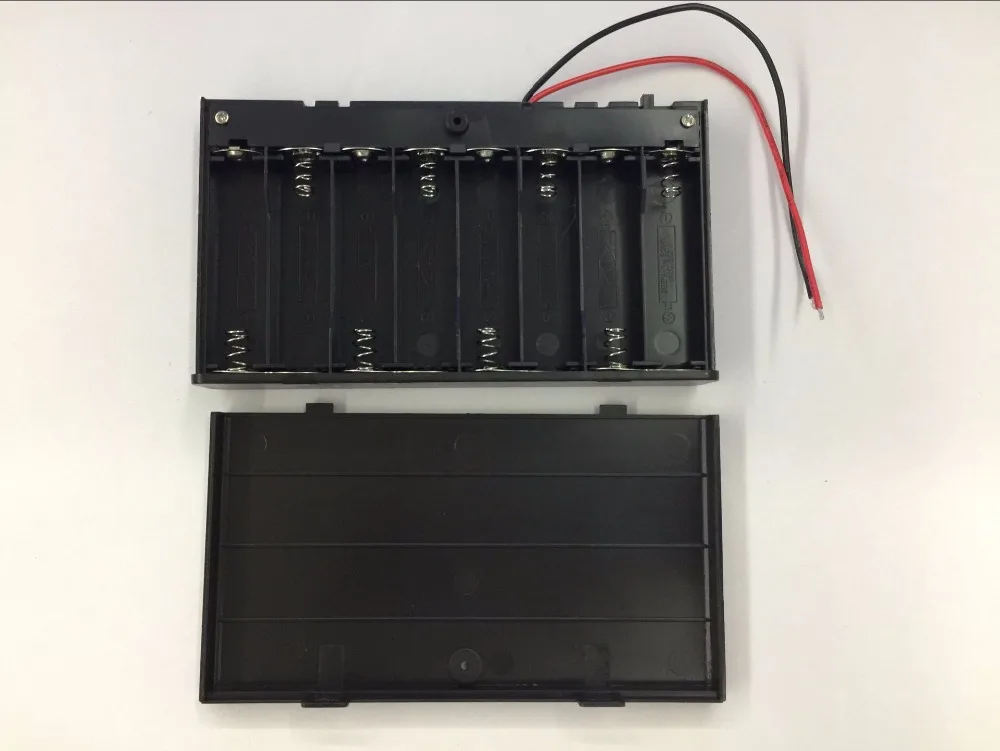 Два провода вкл/выкл переключатель черный 8x1 5 V корпус-держатель для батарей аа