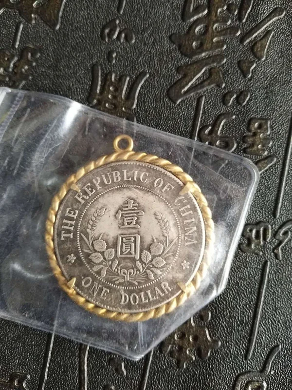 Винтажная старинная медная серебряная подвеска памятные монеты основания