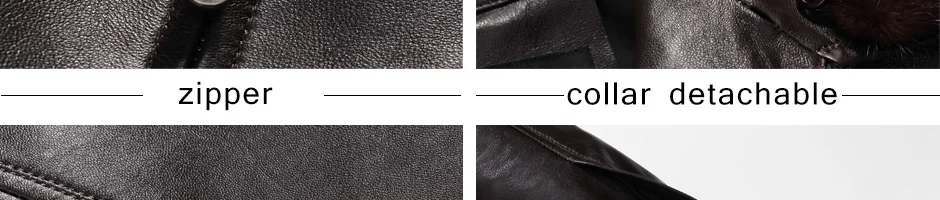 Зима, стиль, кожаный пуховик, мужская куртка из натуральной кожи, толстый воротник из меха норки, натуральная кожа, Мужское пальто с утиным пухом