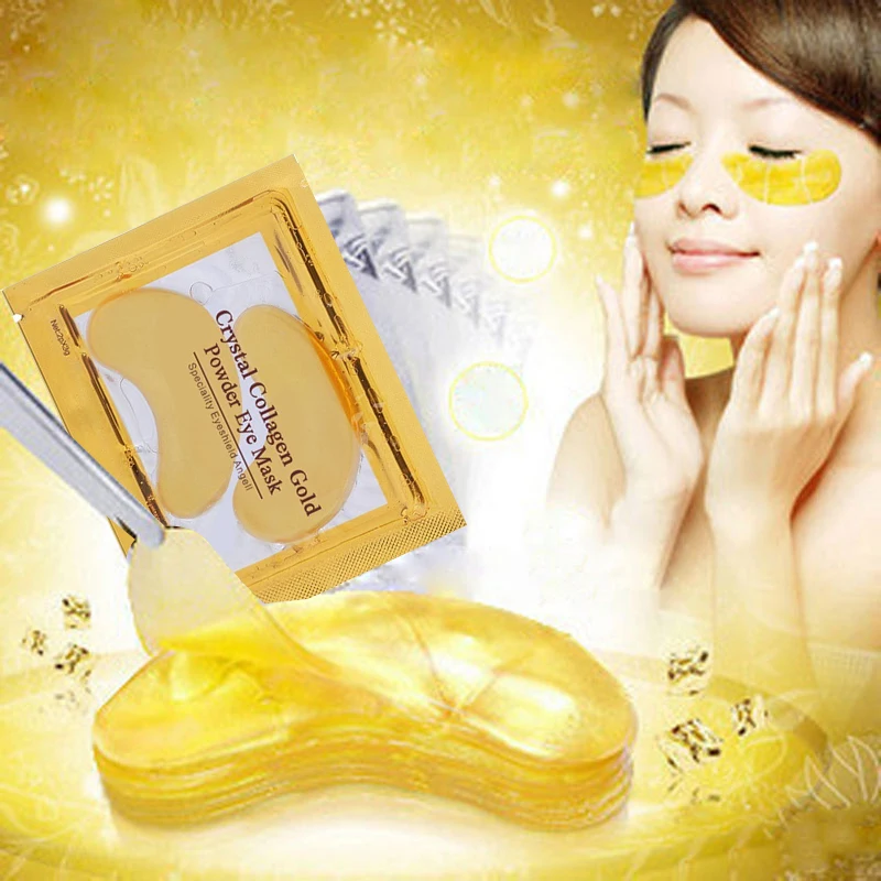30шт=15 пар Высокое качество Gold Crystal коллагеновая маска для глаз Горячая распродажа