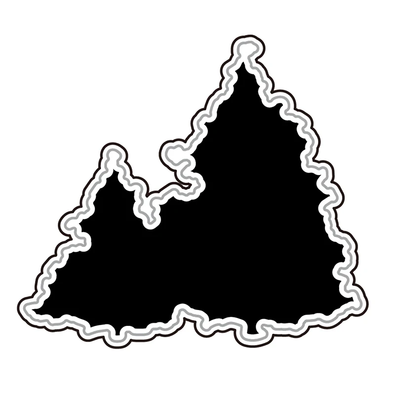 

Christmas Tree Clear Silicone Stamp/Seal and Cutting Diesfor DIY Scrapbooking/Photo Album Card Making clear stamps with dies