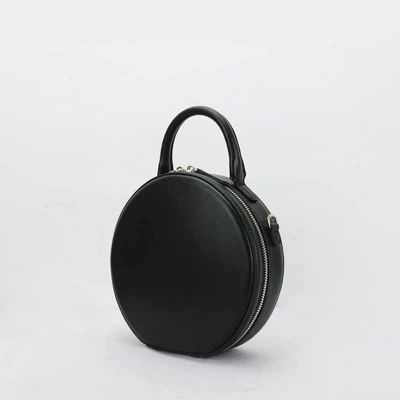 Новая модная Высококачественная Сумочка из коровьей кожи с круглой формой