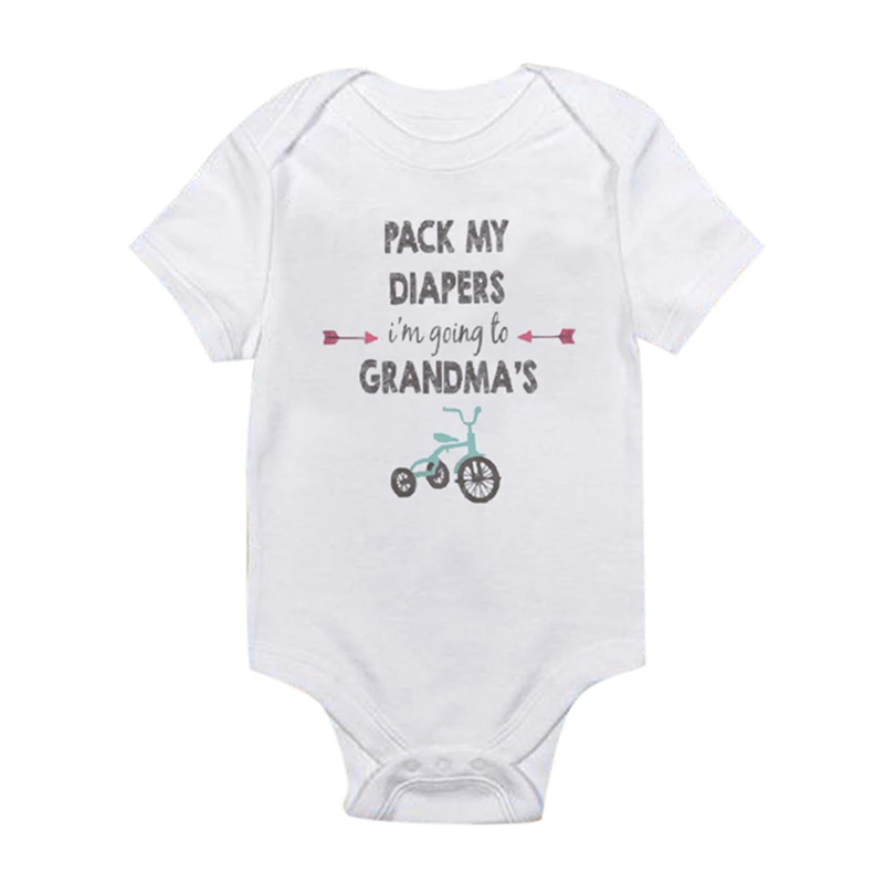 Летнее боди для маленьких мальчиков и девочек трицикл с мультипликационным