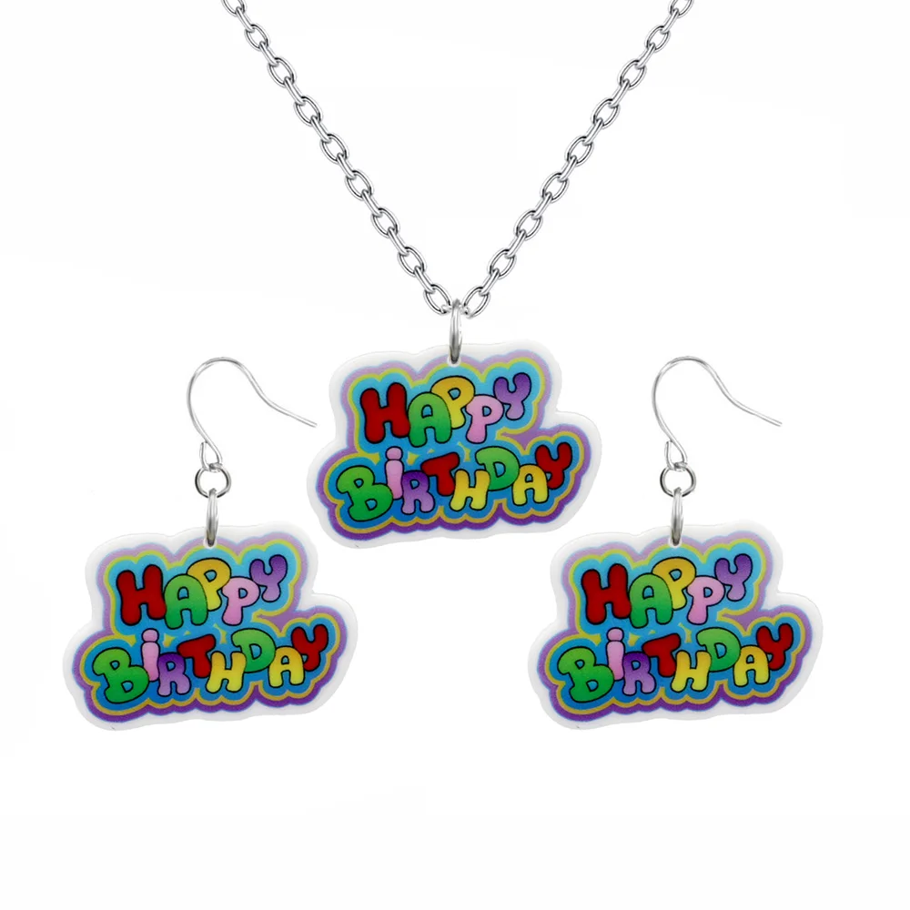 2019 Модные Детские Подарочные ювелирные изделия для девочек акриловые серьги с