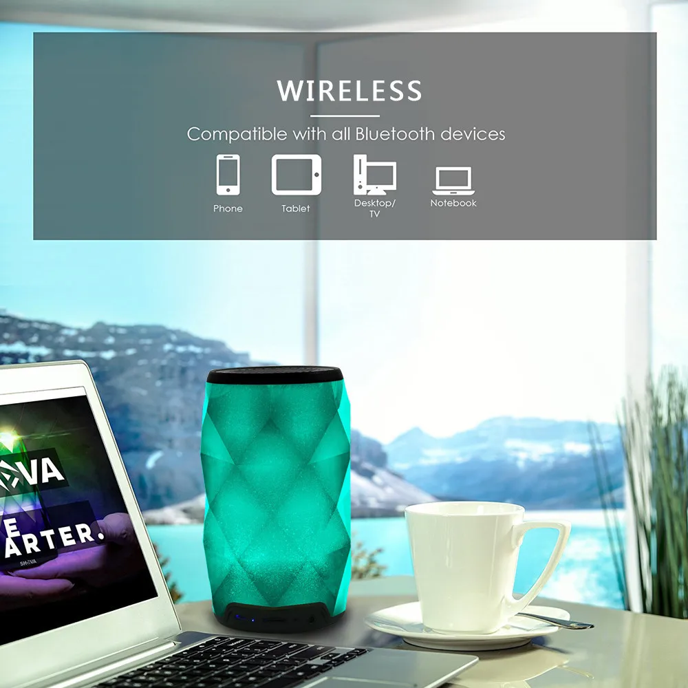 Новый портативный ночсветильник Bluetooth-динамик беспроводной управление пальцами