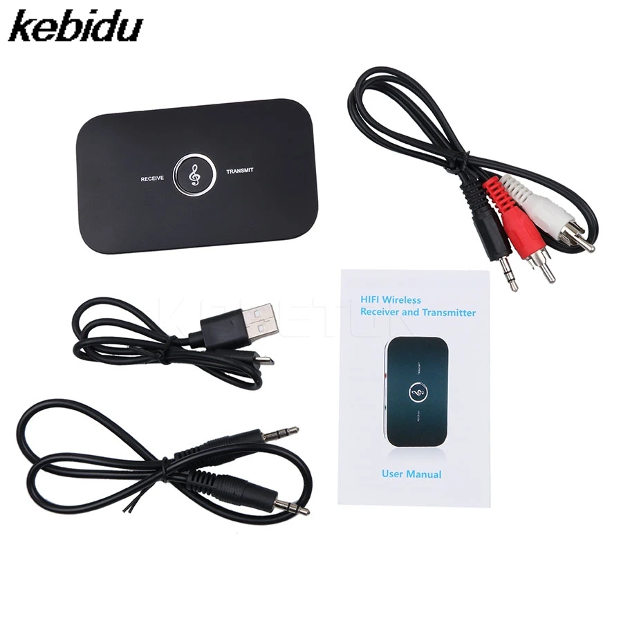 Kebidu Hifi 2 в 1 Bluetooth 4 аудио передатчик приемник беспроводной A2DP адаптер Портативный