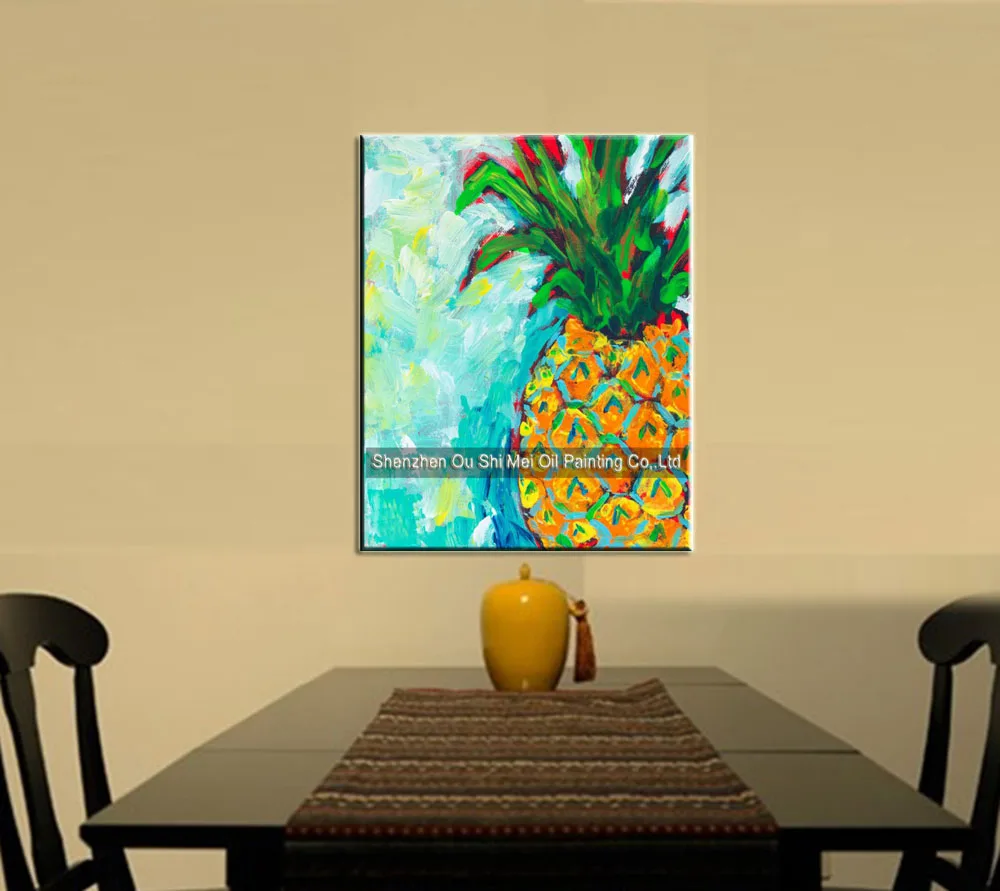 Профессиональный художник ручная роспись абстрактный нож цветной ананас для