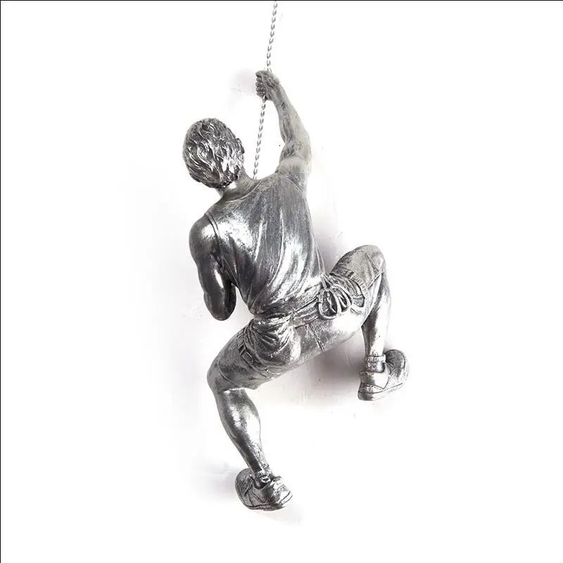 silver right hand Креативная скалолазание Мужская скульптура статуя из смолы фигурка Оран мужчины ts домашний декор настенные украшения - Цвет: silver right hand