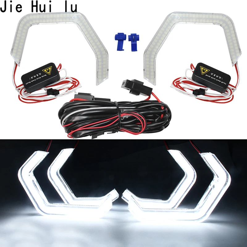 Автомобильные ангельские глазки дневные ходовые огни DRL 3030 LED 376 SMD Белый Halo