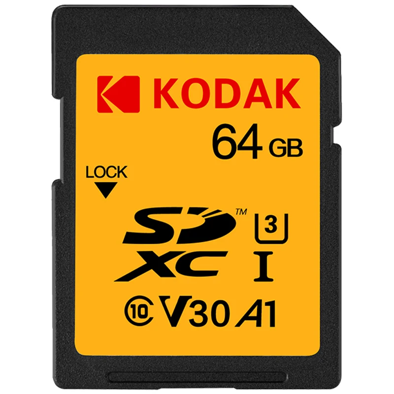 64GB U3 Kodak sd карта 16 ГБ 32 ГБ карта памяти класс 10 высокая скорость Tarjeta sd для Canon Nikon sony камера карта цифровая зеркальная камера - Емкость: 64GB U3
