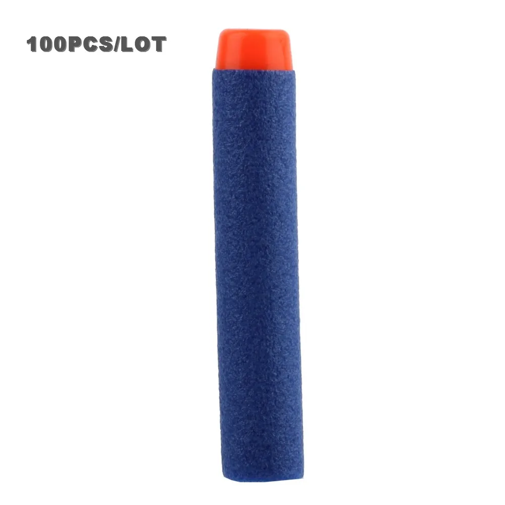 Blue 100 шт красочные мягкие пули для Nerf аксессуары для игрушечного пистолета Nerf Пейнтбольный пистолет пневматические игрушки для детей мальчик - Цвет: Blue