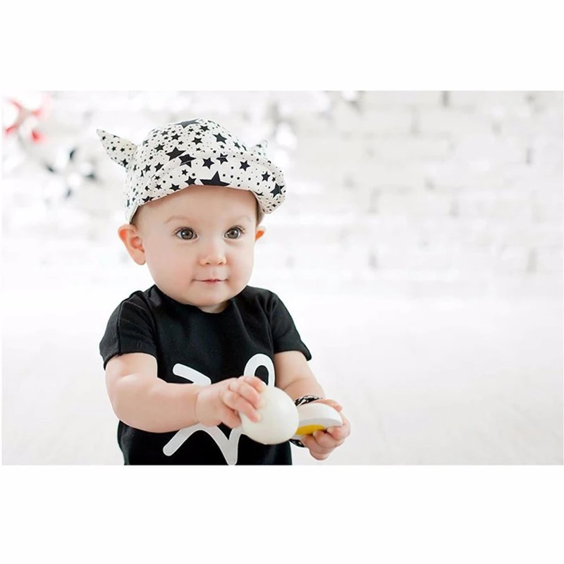 Модные хлопковые шапочки для детей в горошек мягкая Кепка маленьких мальчиков