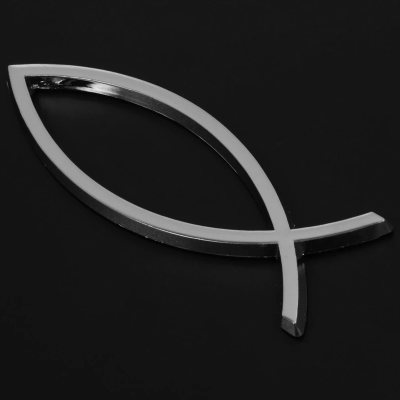 2pcs 3D Silver Jesus Symbol Badge Sticker Distinctive Decoration for Car | Автомобили и мотоциклы