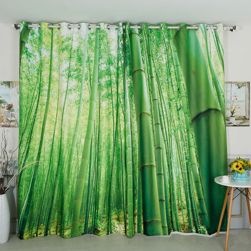 Высокое качество китайский бамбуковый занавес Стиль зеленая спальня