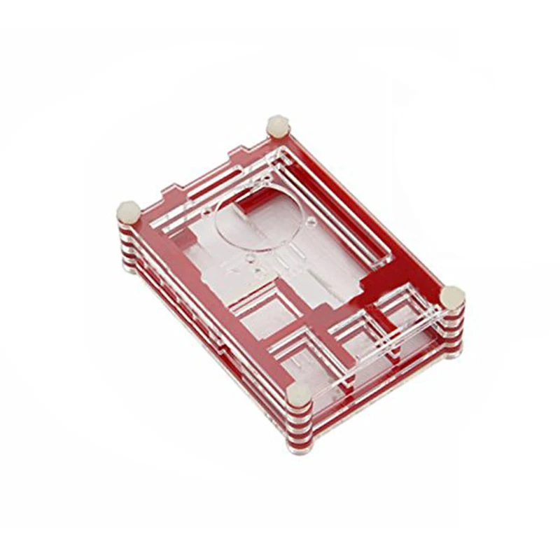 Only Red Case Для Raspberry Pi 3B+ Чехол 9 слоев акриловая коробка чехол 4 цвета Raspberry Pi 3 Model B чехол горячий набор - Цвет: Only Red Case