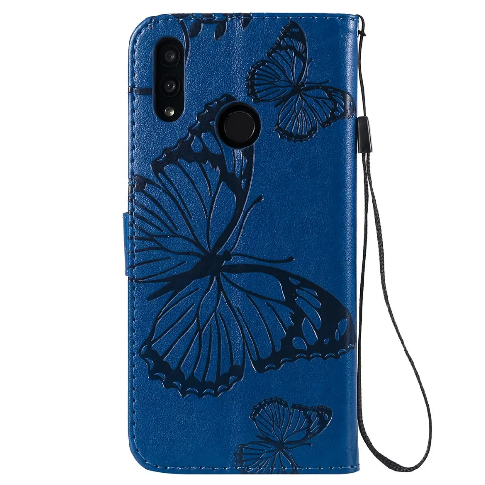 Кожаный чехол на СПС Fundas huawei Honor 10 lite чехол для Coque huawei Honor 9 lite чехол Бабочка Флип Бумажник телефон сумка оболочка