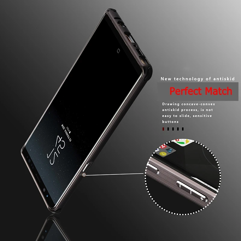 Чехол для samsung Galaxy Note 8 чехол Роскошный металлический алюминиевый каркас пластиковый чехол для samsung Galaxy NOTE 8 Note8 чехол