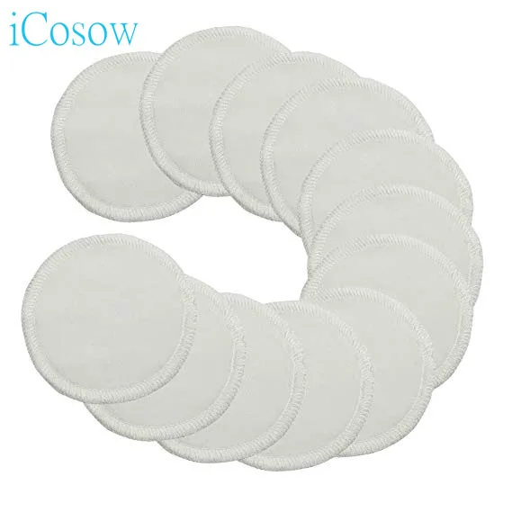 iCosow 1pcs Cotton Pad Reusable Breast Pads Nursing Waterproof Plain Washable Bamboo Accessory Makeup Remover Clean Tool | Красота и