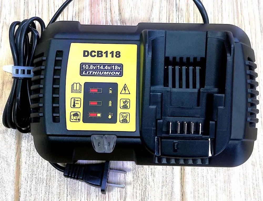 Зарядное устройство для литиевых аккумуляторов DCB118 100 А 240 10 8 В универсальное Dewalt