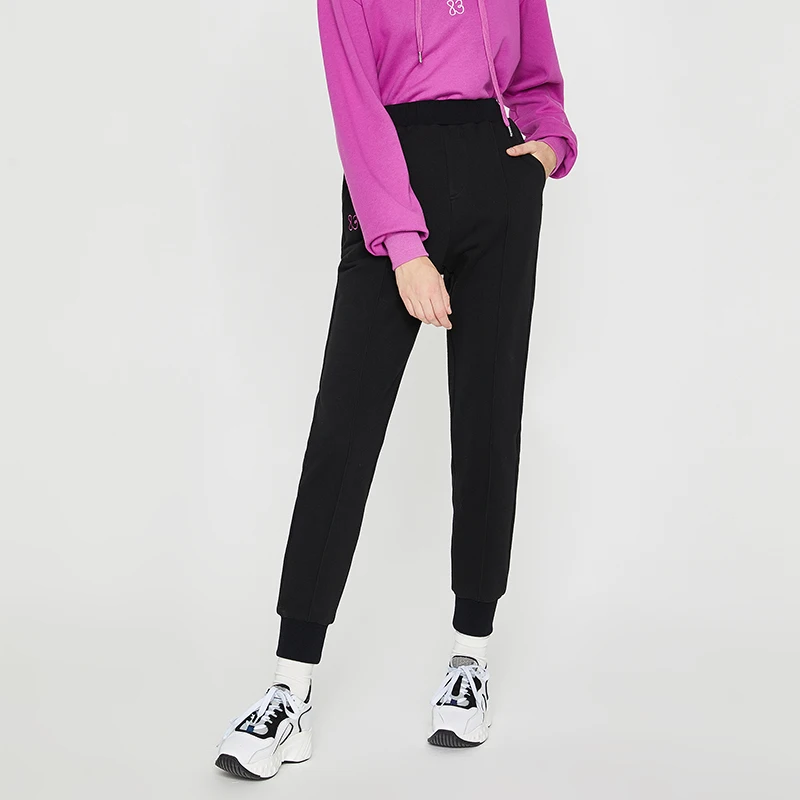 Toyouth New Autumn Casual Women Skinny Pants Korean Stylish Embroidery Sweatpants Fashion Female Harem Pants Elastic Waist Pants