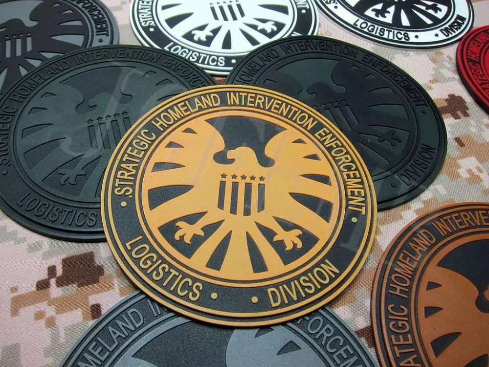 Капитан Америка старый Мстители S.H.I.E.L.D логотип боевой дух 3D ПВХ патч 10 см * | Дом и