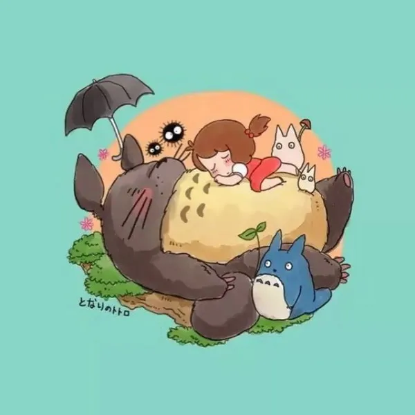 Квадратное полотенце с персонажами аниме Мой сосед Тоторо 23*23 см #40352|square towel|anime