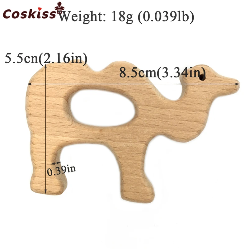 Органический Детский Прорезыватель для зубов деревянный естественное