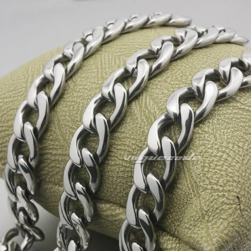 18 &quot~ 36&quot 316L нержавеющая сталь мужские байкерские ожерелья 5M003|steel necklace men|necklace
