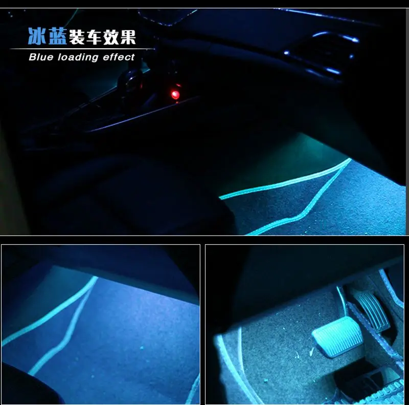 Подсветка салона авто шт. автомобиль RGB Светодиодные ленты свет Светодиодные ленты огни Цвета стайлинга автомобилей Декоративные Атмосфера Лампы для мотоциклов салона света с дистанционным