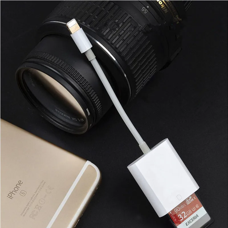 Eaget SD Card Reader Lightning/SD Smart Камера картридер высокоскоростной адаптер Lightning для iPhone