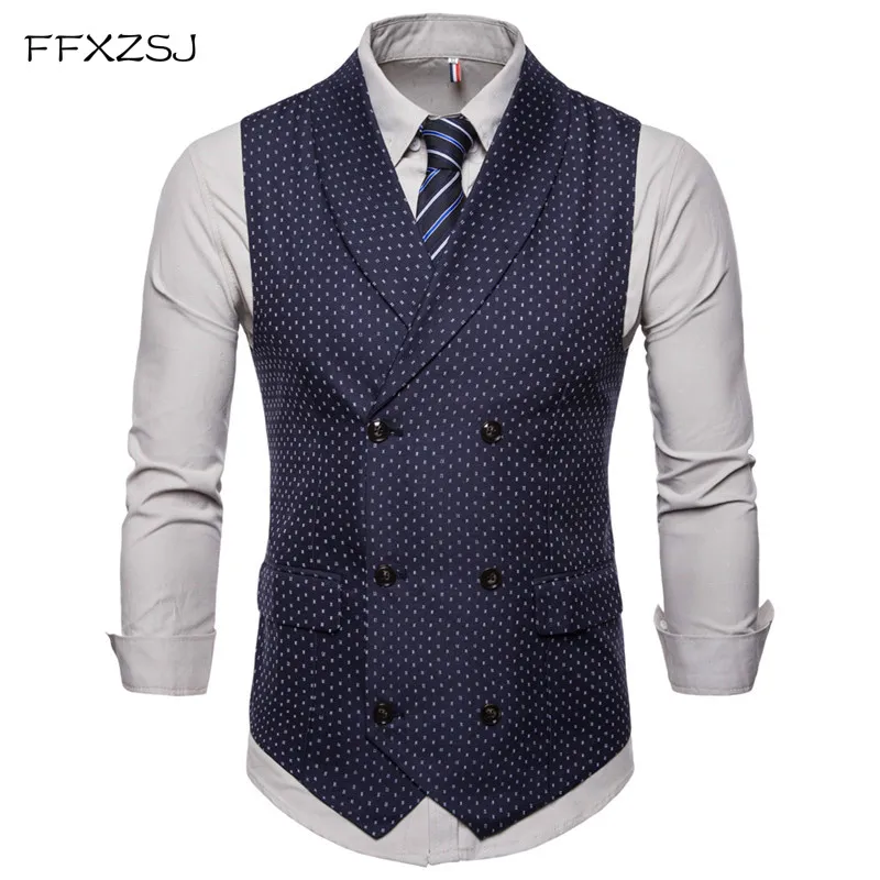 

FFXZSJ 2018 Новые жилеты мужской Slim Fit жилет костюм для мужчин жилет Homme без рукавов tong chongfeng/мужской костюм жилет Мода Случайные размера плюс 4XL